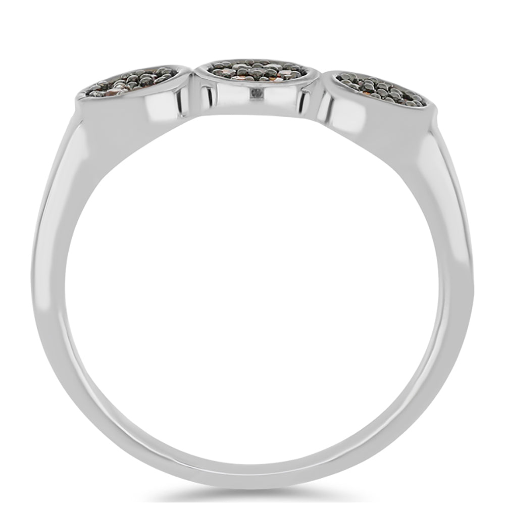 Anillo de Plata con Diamante Rojo 2 
