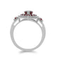 Anillo de Plata con Rubí de Madagascar y Topacio Blanco