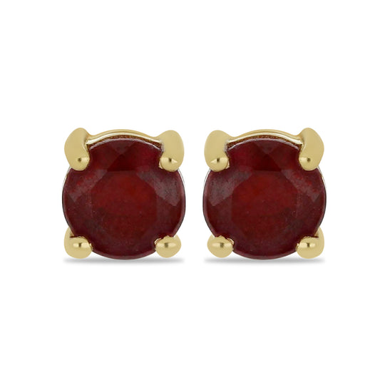 Pendientes de Oro 9K con Rubí de Mozambique