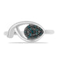 Anillo de Plata con Diamante Azul