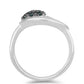 Anillo de Plata con Diamante Azul
