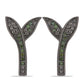 Pendientes de Plata con Diamante Verde