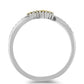 Anillo de Plata con Diamante Amarillo y Diamante blanco