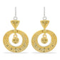 Pendientes de Plata con Diamante Amarillo