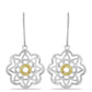 Pendientes de Plata con Diamante Amarillo