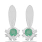 Pendientes de Plata con Esmeralda de Brasil y Topacio Blanco