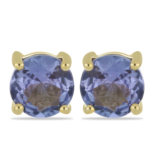 Pendientes de Oro 9K con Tanzanita AAA