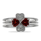 Conjunto de Plata con Granate Barton y Topacio Blanco ( Anillo )