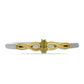 Anillo de Plata Bañada en Oro con Diamante Amarillo