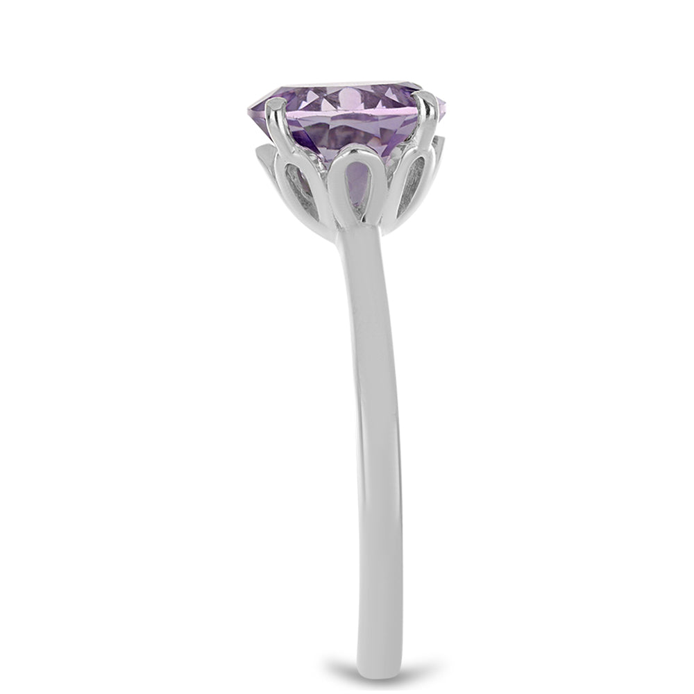 Anillo de Plata con Amatista Rosa de Francia 4 