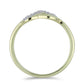 Anillo de Plata Bañada en Oro con Diamante blanco