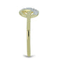 Anillo de Plata Bañada en Oro con Diamante blanco