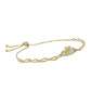 Pulsera de Plata Bañada en Oro con Diamante blanco