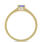 Anillo de Oro 9K con Tanzanita AAA