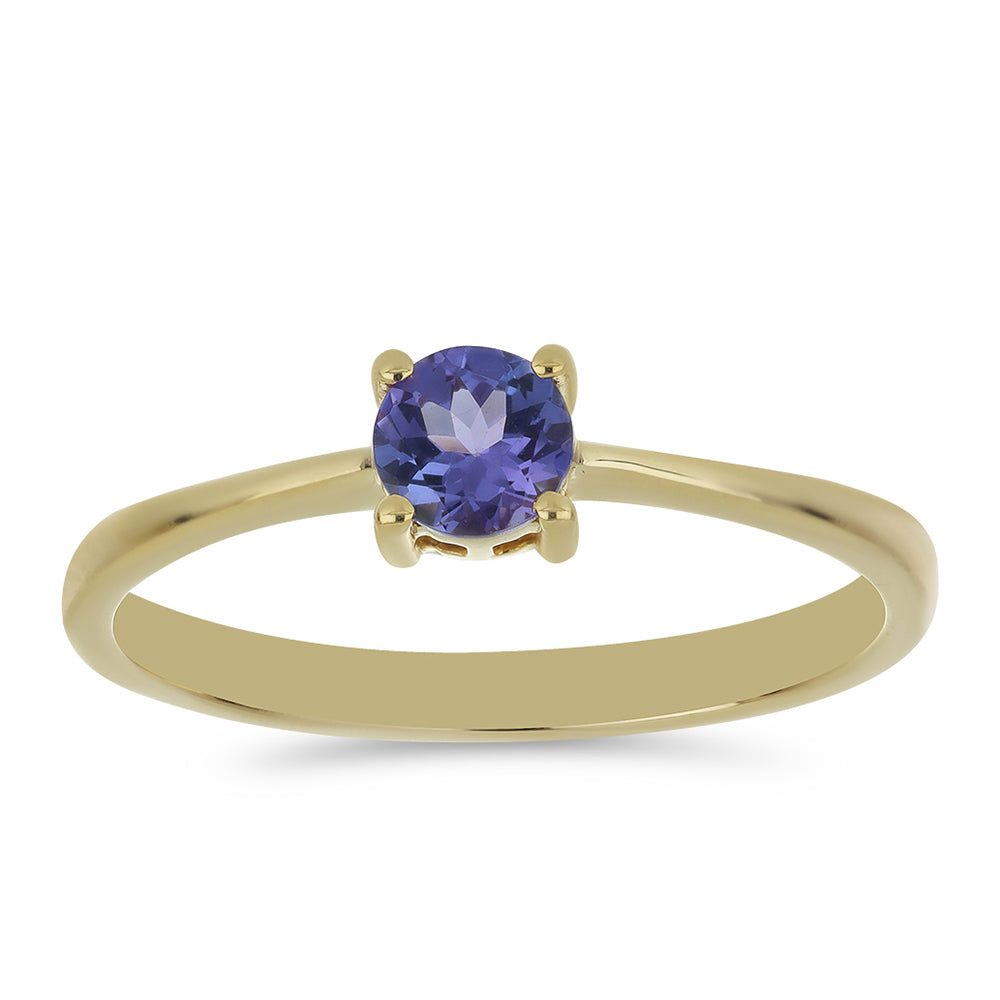 Anillo de Oro 9K con Tanzanita AAA