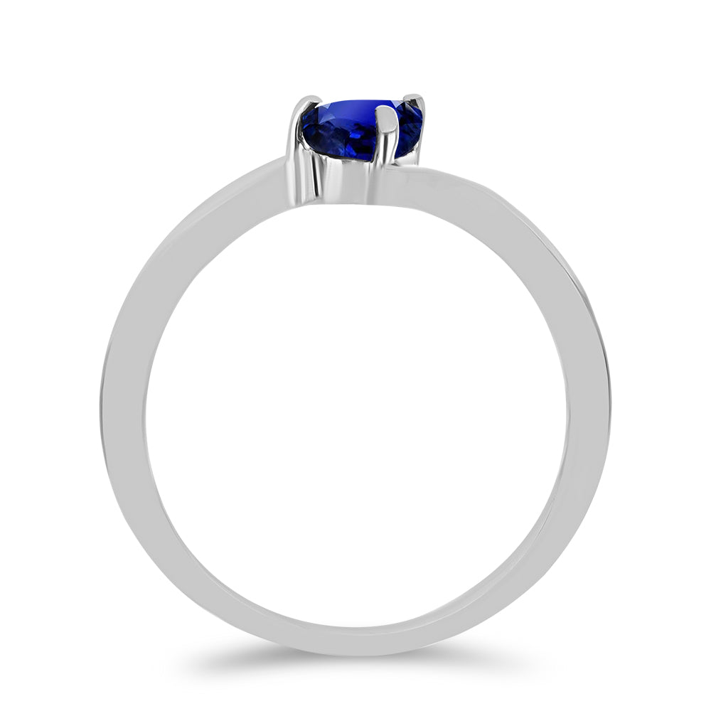 Anillo de Plata con Zafiro Azul Australiano 2 