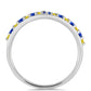Anillo de Plata con Zafiro Amarillo y Zafiro azul Australiano
