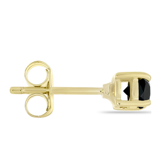 Pendientes de Oro 9K con Diamante Negro