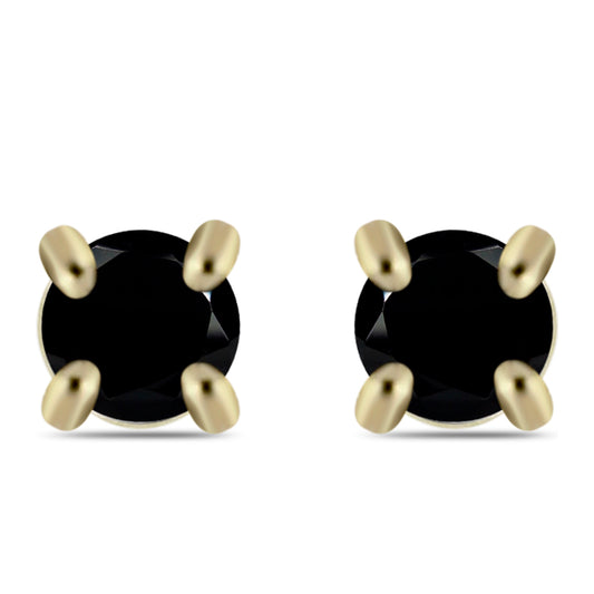 Pendientes de Oro 9K con Diamante Negro