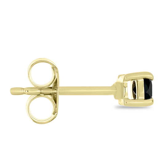 Pendientes de Oro 9K con Diamante Negro