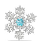 Colgante de Plata con Apatita Azul Cielo y Topacio Blanco