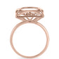 Anillo de Plata Bañada en Oro Rosa con Diamante Rosa Danzantes