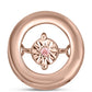 Colgante de Plata Bañada en Oro Rosa con Diamante Rosa Danzantes