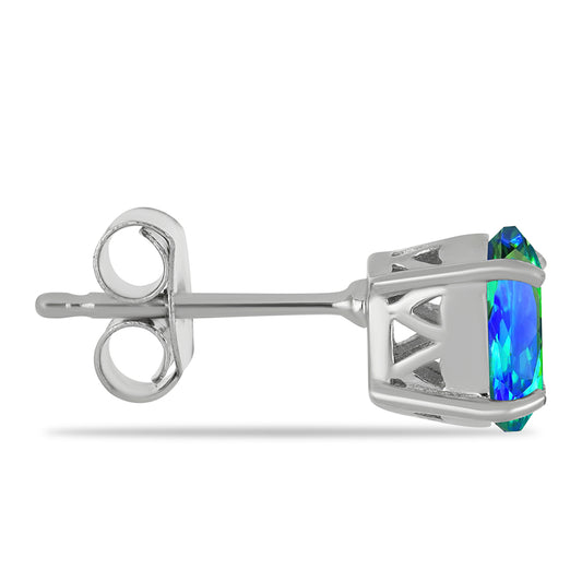 Pendientes de Plata con Cuarzo Pavo Real
