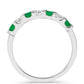 Anillo de Plata con Esmeralda de Brasil y Topacio Blanco