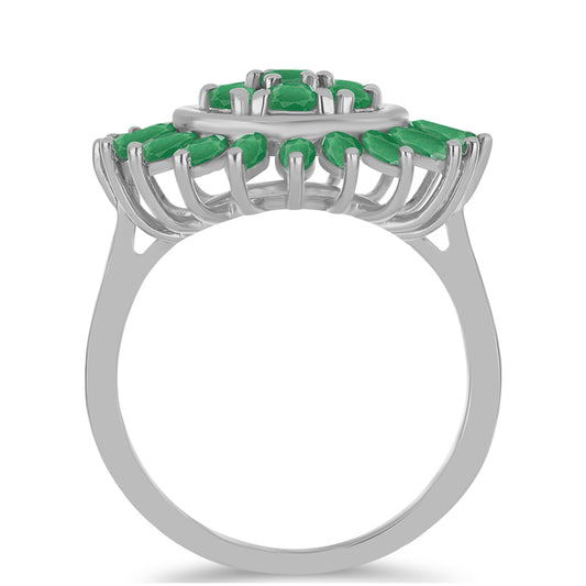 Anillo de Plata con Esmeralda de Brasil