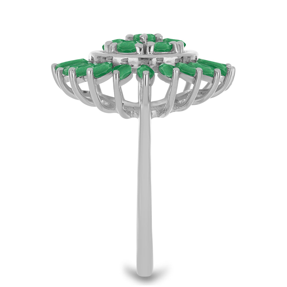 Anillo de Plata con Esmeralda de Brasil