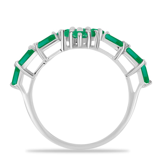 Anillo de Plata con Esmeralda de Brasil