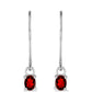 Pendientes de Plata con Granate Barton