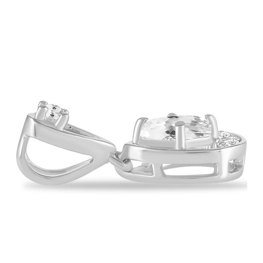 Colgante de Plata con Petalita de Kalgoorli y Topacio Blanco