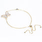 Pulsera de Plata Bañada en Oro con Tanzanita AAA y Madreperla