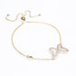 Pulsera de Plata Bañada en Oro con Tanzanita AAA y Madreperla