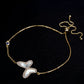 Pulsera de Plata Bañada en Oro con Tanzanita AAA y Madreperla