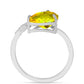 Anillo de Plata con Citrino de los Montes Urales y Topacio Blanco