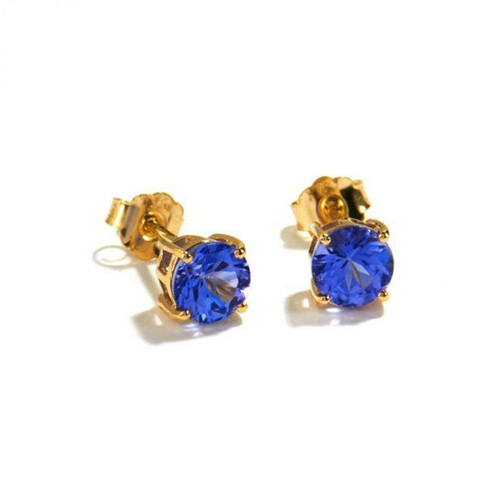 Pendientes de Oro 9K con Tanzanita AAA