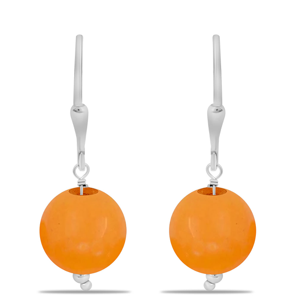 Pendientes de Plata con Jade Amarillo 1 