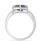 Anillo de Plata con Amatrino de Anahi y Topacio Blanco