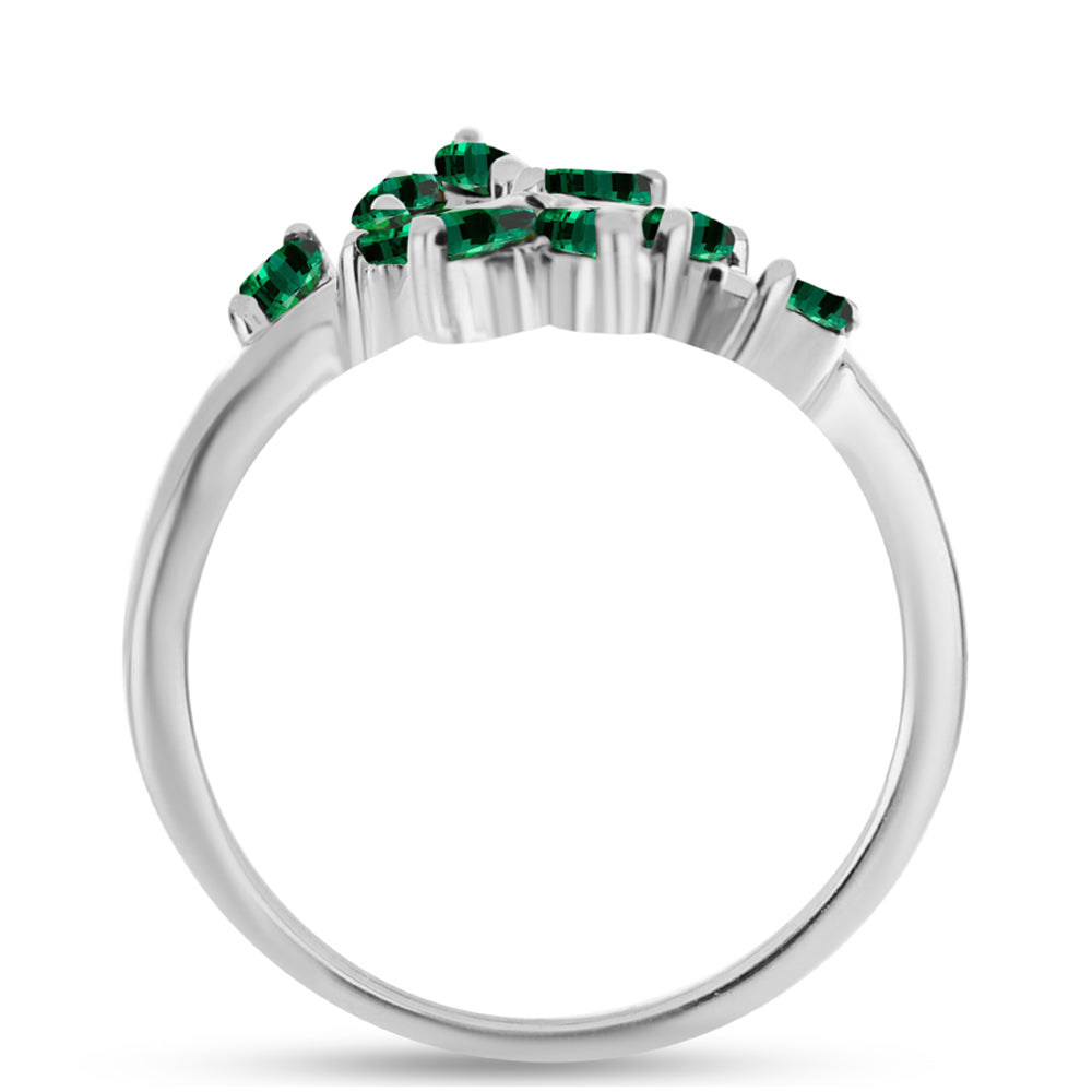 Anillo de Plata con Turmalina Verde 2 