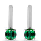 Pendientes de Plata con Turmalina Verde