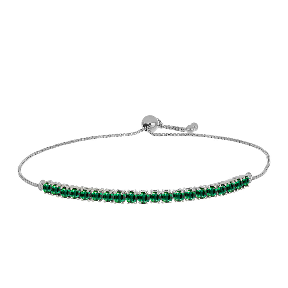 Pulsera de Plata con Turmalina Verde 1 