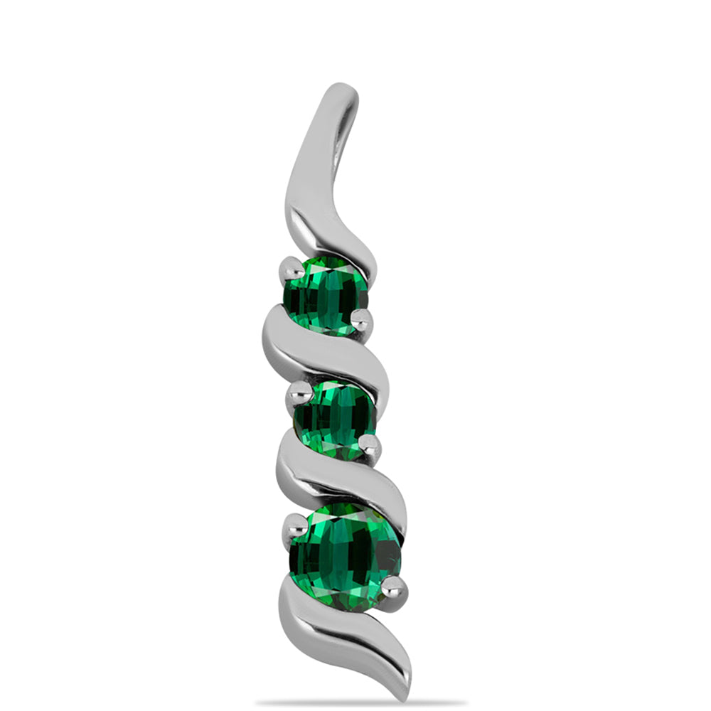 Colgante de Plata con Turmalina Verde