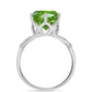 Anillo de Plata con Cuarzo Verde Helecho