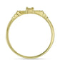 Anillo de Plata Bañada en Oro con Diamante Champagne y Diamante blanco