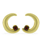 Conjunto de Plata Bañada en Oro con Diamante Champagne y Diamante blanco ( Pendientes )