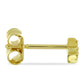 Conjunto de Plata Bañada en Oro con Diamante Champagne y Diamante blanco ( Pendientes )