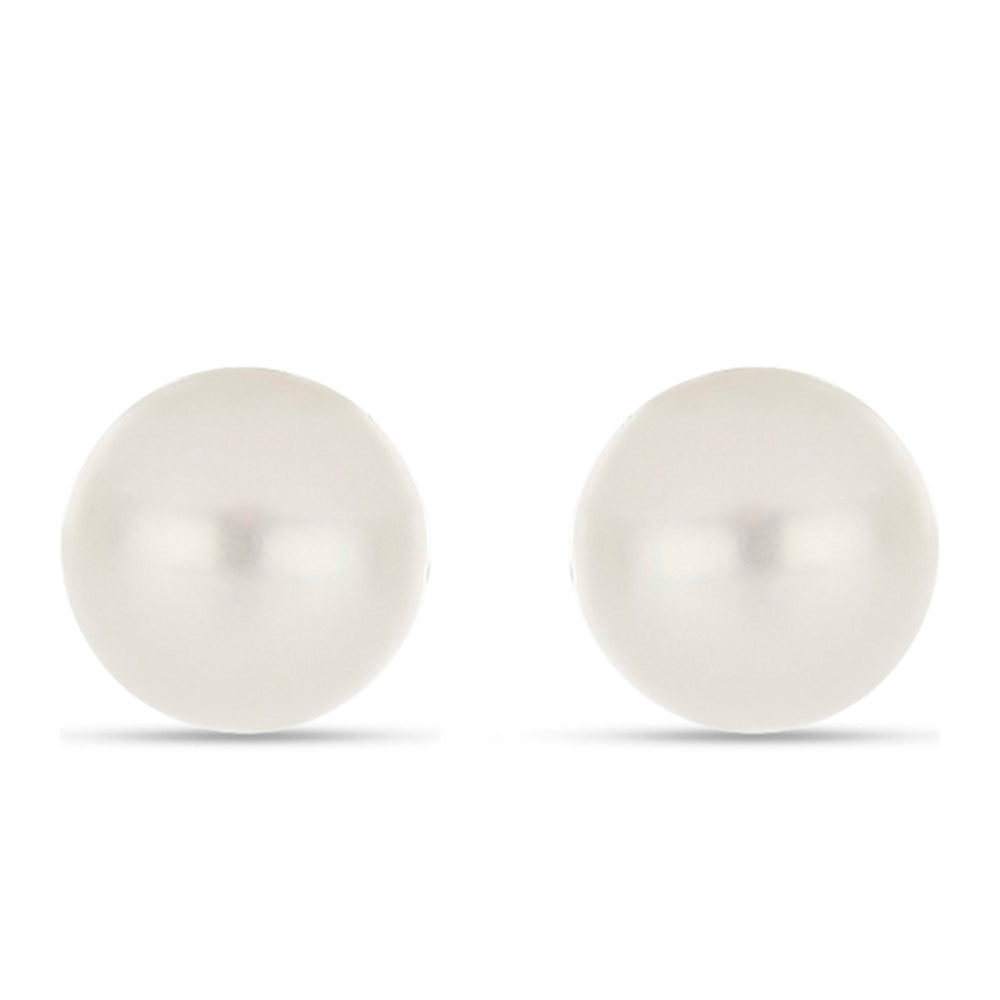 Conjunto de Plata Bañada en Oro con Perla roja de río y Perla de Agua Dulce Blanca ( Pendientes ) 4 